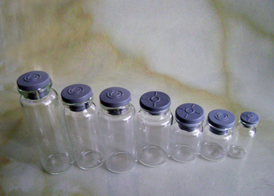 Pequeños frascos de cristal de la medicina líquida/mini tapónes de las botellas de cristal con el casquillo de la encrespadura