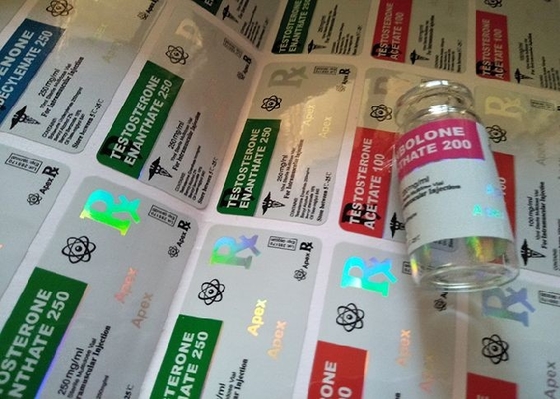 El adhesivo fuerte del frasco farmacéutico etiqueta las etiquetas del frasco del holograma 10ml para el frasco de Apex