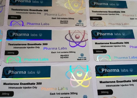 Etiquetas autoadhesivas para medicamentos con holograma para frascos de inyección, frascos de 10 ml