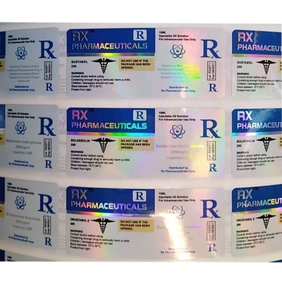 Laser PET 10ml Holograma vial Etiquetas de viales farmacéuticos