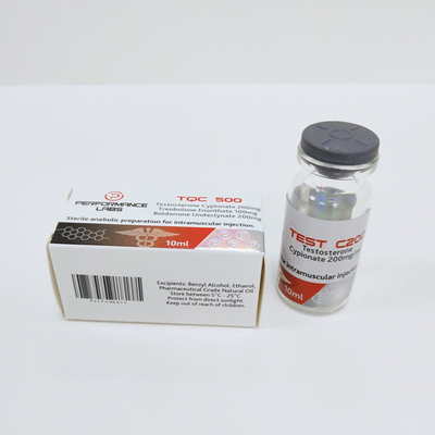 Vial de medicamentos hormonales Etiquetas de viales y caja para viales de inyección