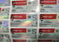 Los productos farmacéuticos impermeables embotellan la hoja de empaquetado Vial Box del holograma con la etiqueta engomada