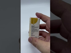 Etiqueta del frasco de medicina rectangular base de agua brillante pegamento fuerte