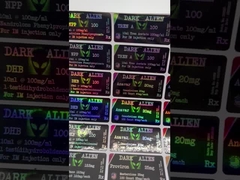 Etiqueta de la botella de prescripción multicolor Matte laminating papel de papel de papel de oro