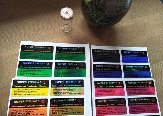 Etiquetas autoadhesivas del laser del holograma con la impresión para el frasco estupendo de la botella de cristal de Pharma