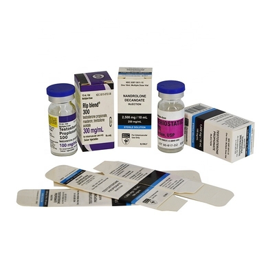 Envase de cartón para vial de 10 ml para productos farmacéuticos reciclable y brillante