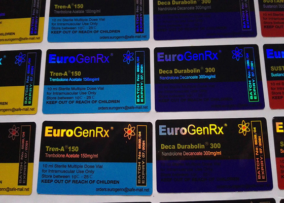 Etiquetas autoadhesivas euro de la medicación de Gen Rx Deisgn, etiquetas autoadhesivas adhesivas fuertes de la farmacia