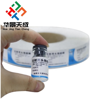 Etiqueta de farmacia impermeable para vial de 3 ml Impresión en un rollo para etiquetas de botellas de esteroides de 10 ml