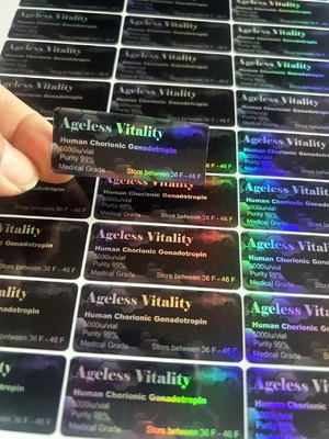 Hcg 2 ml 3 ml Etiquetas de los viales de inyección con etiqueta adhesiva para el embalaje de péptidos