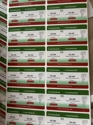 Etiquetas adhesivas de aceite de inyección personalizadas para productos esteroides EQ 200 con material de PVC