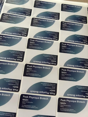 NAD+500 Y NAD+250 Etiquetas del vial de 10 ml Etiquetas del vial de vidrio para inyección subcutánea