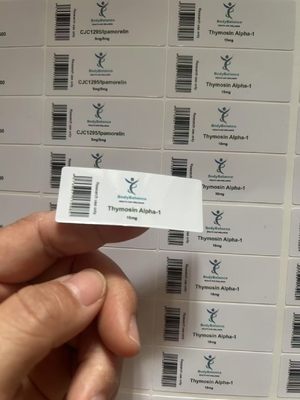 Adhesivo para péptidos de timosina alfa-1 2 ml Etiquetas de botellas autoadhesivas para péptidos