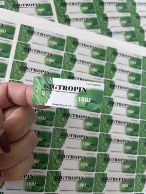 Etiquetas personalizadas impermeables de PVC H gh 100iu