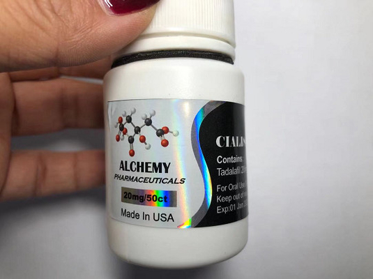 Impresión UV de etiquetas de medicamentos orales de 50 mg para botellas