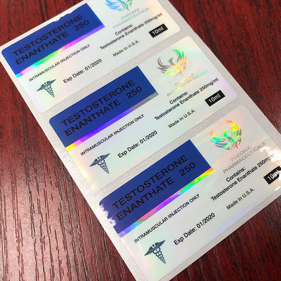 Etiquetas adhesivas para viales de 10 ml Etiquetas personalizadas Etiquetas adhesivas Embalaje para viales de inyección