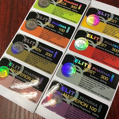Etiquetas adhesivas para viales de 10 ml Etiquetas personalizadas Etiquetas adhesivas Embalaje para viales de inyección