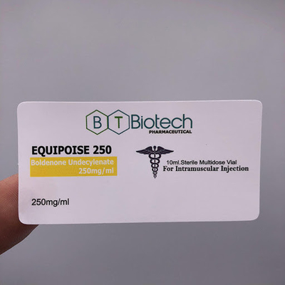 Etiquetas de vial de vinilo adhesivo fuerte de 10 ml para productos de salud masculina