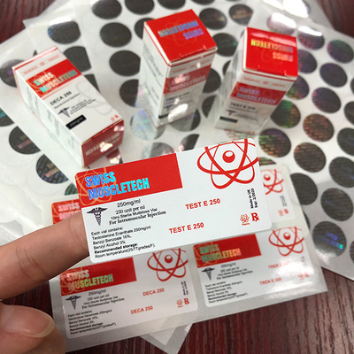 sustannon 250 Profesional de plástico 10ml Etiqueta del vial de 10ml Etiquetas de botellas para el paquete farmacéutico