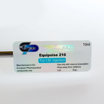 Etiquetas de vial RX de 10 ml de papel plateado metalizado de pegatinas Impresión con servicio de diseño gratuito
