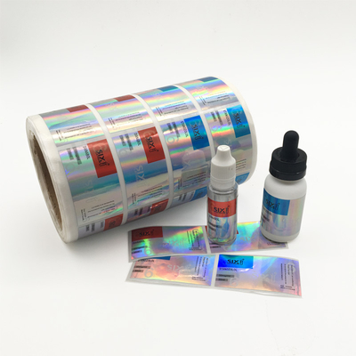 Étiquetas de vial de 10 ml de adhesivo fuerte Película láser PET para etiquetas de vial de vidrio de farmacia