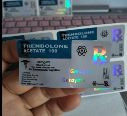 Anti-falsos láser Holográfico Vial de inyección de uso etiquetas impresas 10 ml etiquetas del vial