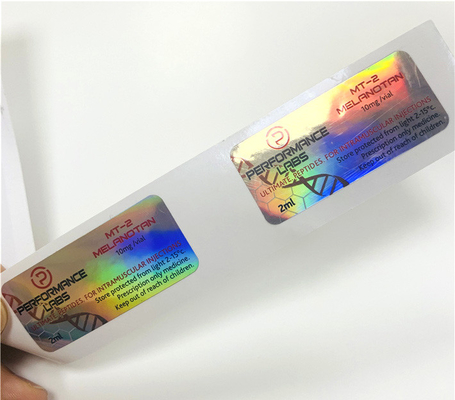 Cyp 250 mg Adhesivo de raspadura Holográfico Etiqueta impresora personalizada Etiquetas de los viales de 10 ml