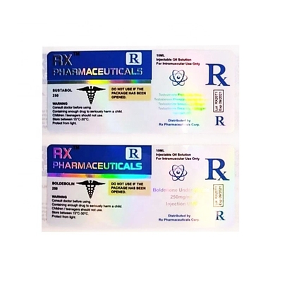 Vial de vidrio de 10 ml para inyección Farmacéutico Steroide Sust/ Var/ Dboll/ Primo Etiquetas de los anabólicos
