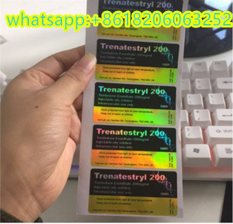 Prueba E Etiquetas Esteroides anabólicos líquido para inyección 10 ml Etiquetas del vial Cuadrado Finish brillante afilado