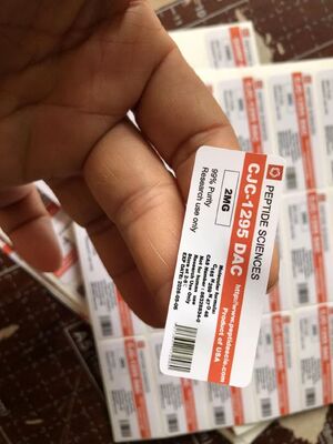 Etiquetas de botellas de péptidos de inyección de 2 ml y 3 ml de vinilo adhesivo fuerte