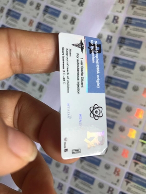 Adhesivo para la etiqueta del frasco de péptidos de farmacia 10 UI 2 ml para HG H acabado brillante
