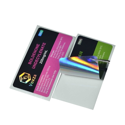 Etiqueta de farmacia impermeable para vial de 3 ml Impresión en un rollo para etiquetas de botellas de esteroides de 10 ml