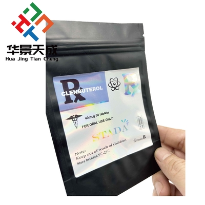Polypropylene Dianabol oral 50 tabletas USP Etiquetas de esterilización Bolsas orales de píldoras Impresión de etiquetas para bolsas de cerradura de aluminio