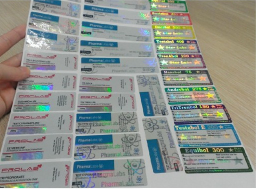 Etiquetas adhesivas de forma cuadrada personalizadas para botellas de medicamentos de 10 ml