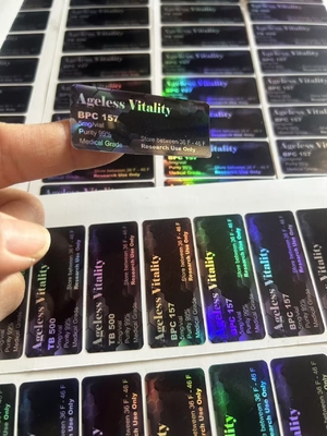 2 ml de etiquetas de los viales de semaglutida y tirzepatida para el almacenamiento de péptidos en papel/ PET/ PVC