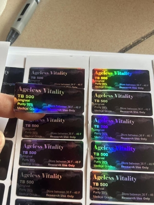 2 ml de etiquetas de los viales de semaglutida y tirzepatida para el almacenamiento de péptidos en papel/ PET/ PVC