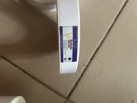 Etiquetas de 2 ml de vial para diferentes productos péptidos con impresión de oro redondo