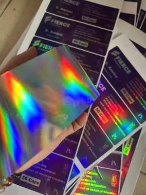 MK600 Oral 60 tabletas Etiquetas Holograma Materiales U para bolsas de cerradura de aluminio