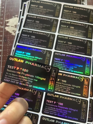 Propionato de Testo 100 mg Holograma láser 10 ml Vial de vidrio