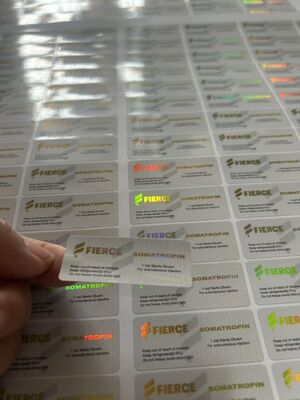 Tirzepatida 60 mg 2 ml Etiquetas de frasco de vidrio con material láser de holograma PET