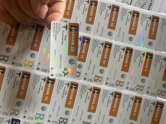 Priviron 50 mg Etiquetas de botellas de plástico