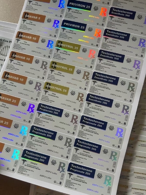 Propionato de prueba autoadhesivo Farmacia etiquetas de botellas de 10 ml