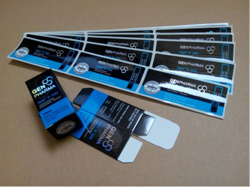 Androl Test 250 Etiquetas impermeables de PVC para los viales de vidrio de 10 ml