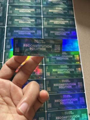 Etiquetas de viales de vidrio farmacéuticos para solución de reconstitución, viales de 10 ml