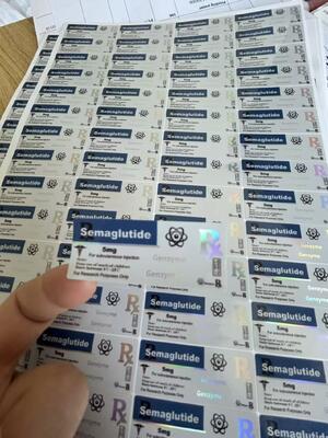 Etiquetas de botellas de medicina de vidrio de 2 ml y 3 ml de Semaglutida 5MG