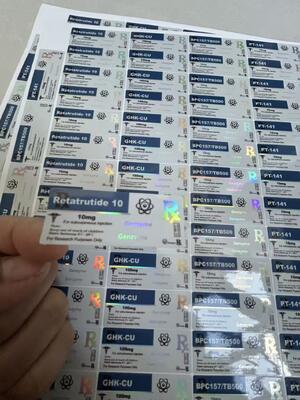 Etiquetas de botellas de medicina de vidrio de 2 ml y 3 ml de Semaglutida 5MG