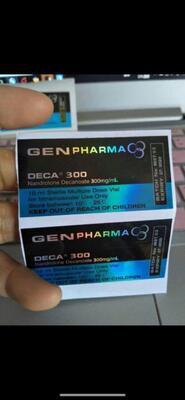 10 ml de prueba E 250 etiquetas de material láser con el logotipo del hombre musculoso