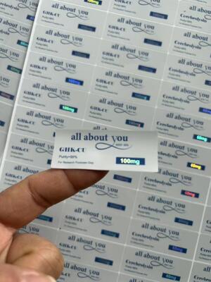 GHK-CU 5MG Etiquetas de viales con efecto brillante de material láser