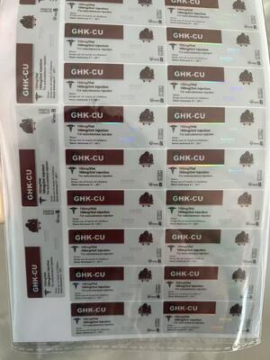 Glow 70mg 2ml 3ml etiquetas del vial con diseño personalizado