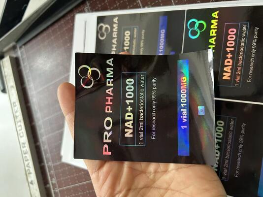 Etiquetas de bolsas de 10 mg para 3 viales de péptidos