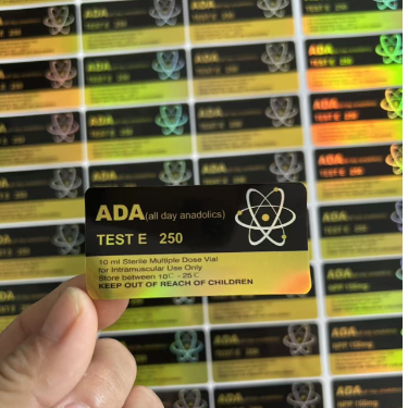 Test Enanthate 250mg Gold And Black Laser Materail labels